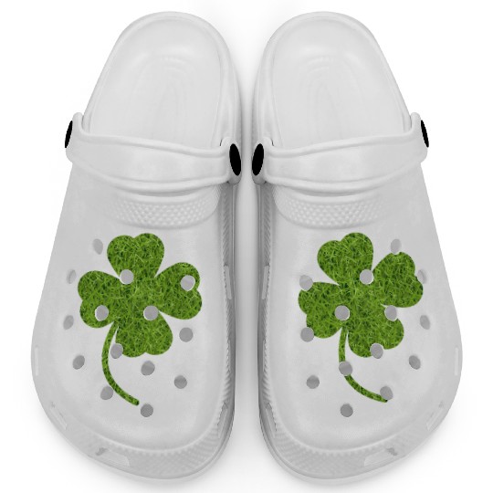 Shamrock Grass Print Clogs
