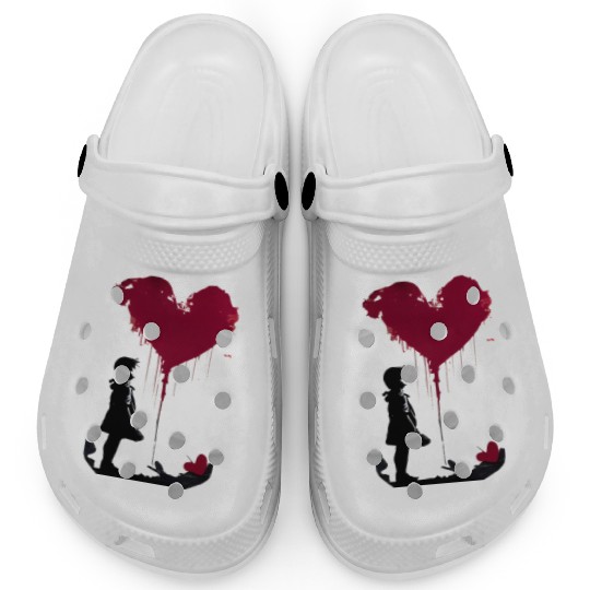Banksy Love Heart Style Clogs