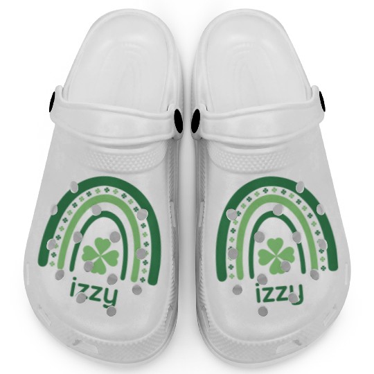 izzy Clover Charm Boho Rainbow Clogs