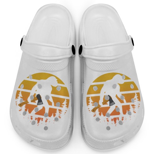 Retro Sasquatch Axe Throwing For Axe Thrower Clogs