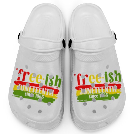 Juneteenth free since 1865 Black History US Africa Clogs