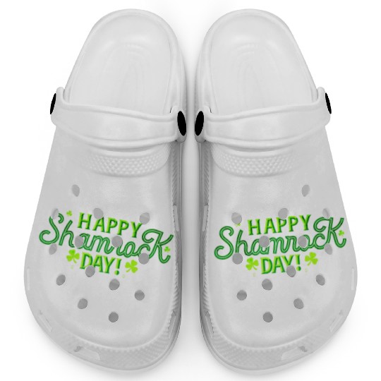 Funny St Patrick's Day Happy Shamrock Day Clogs