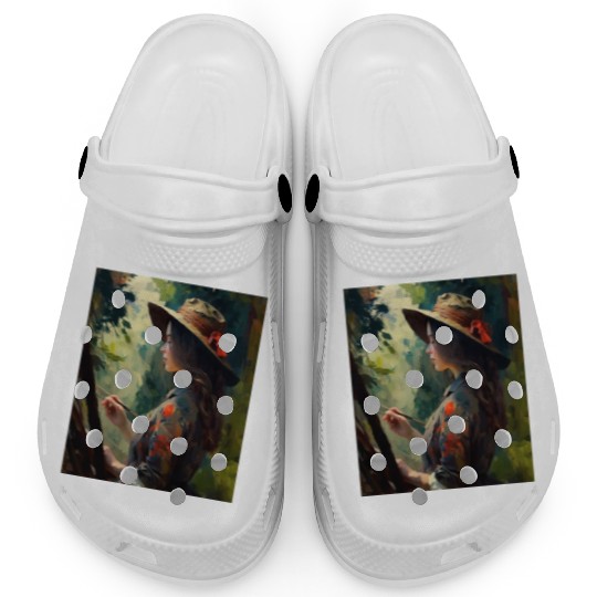 Art Painter Girl Nature Painting Art Painter Clogs