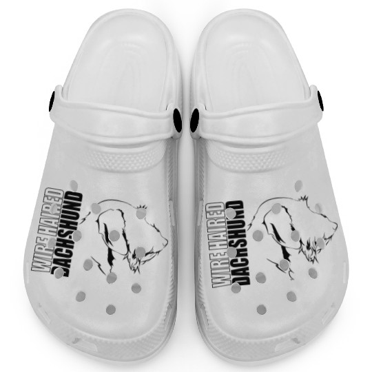 Funny Wire Haired Dachshund Profile dog mom Clogs