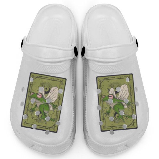 Frog Fairy Tarot Card Celestial Moon Occult Cottag Clogs