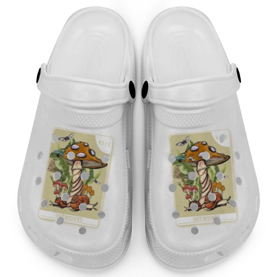 Tarot Card Mushroom Frog Boho Cottagecore Aestheti Clogs