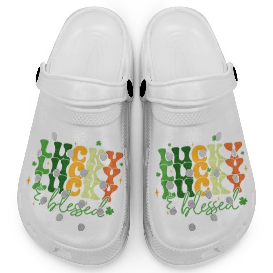 Lucky and Blessed St Patrick's Day Clogs