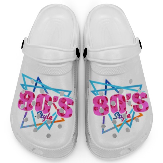 80's Style - Fun Retro Pink Leopard Print Clogs