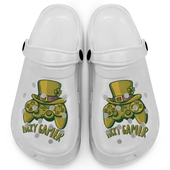 Irish Video Game Controller Boys Gamer St Patricks Clogs