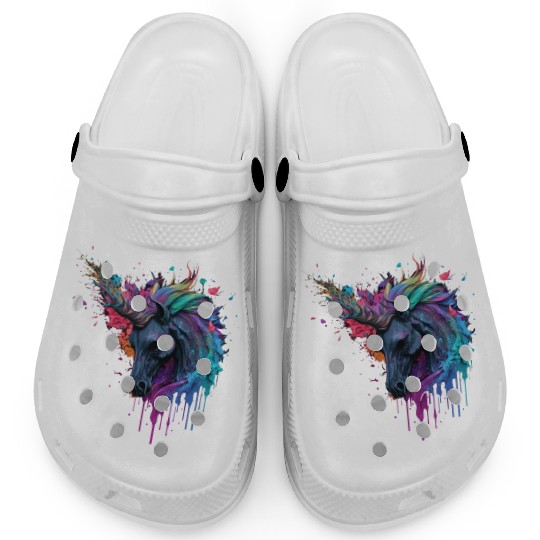 rainbow unicorn Clogs