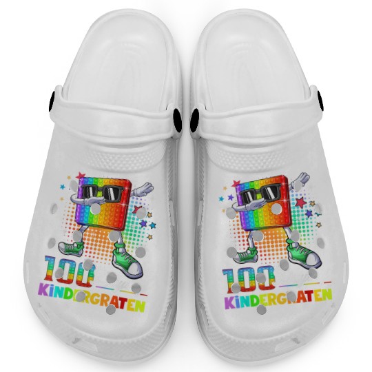 100 Days Of Kindergarten School Teacher Clogs