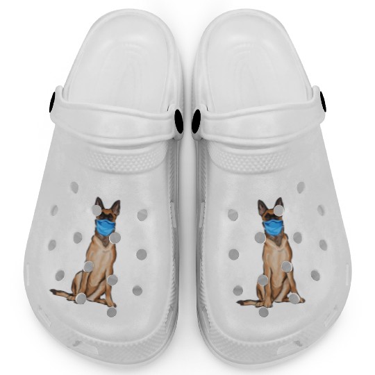 Belgian Malinoi Ew People Dog Wearing Face Mask T Clogs