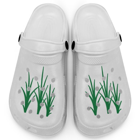 Green grass Clogs