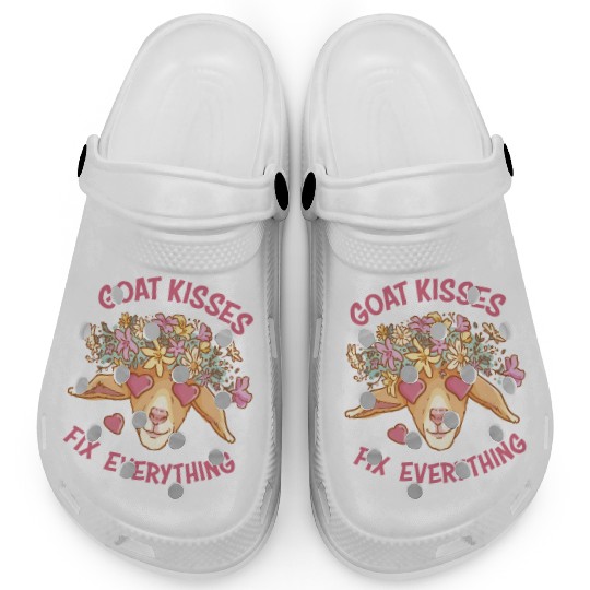 Spreading Love Laughter Goat Kisses Fix Everything Clogs