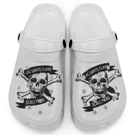 Michigan Lake St Clair Pirate Skull Bones Boating Clogs
