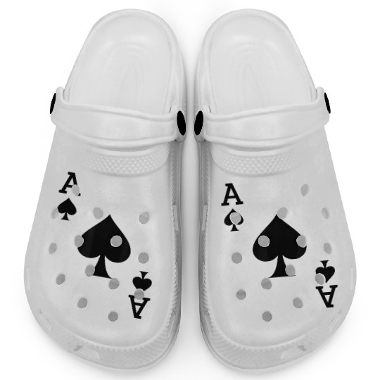 Ace of Spades Deck of Cards Carnival Halloween Cos Clogs
