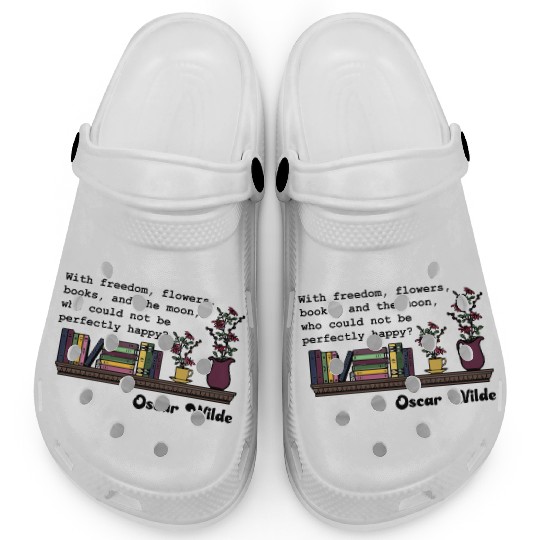 Freedom, Flowers, Books - Oscar Wilde Clogs
