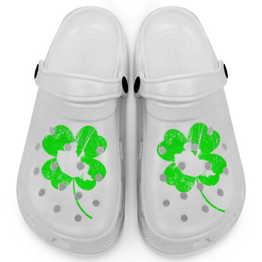 Paragliding St. Patrick's day shamrock Clogs