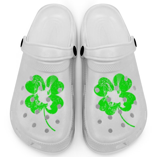 Paramotor St. Patrick's day shamrock Clogs