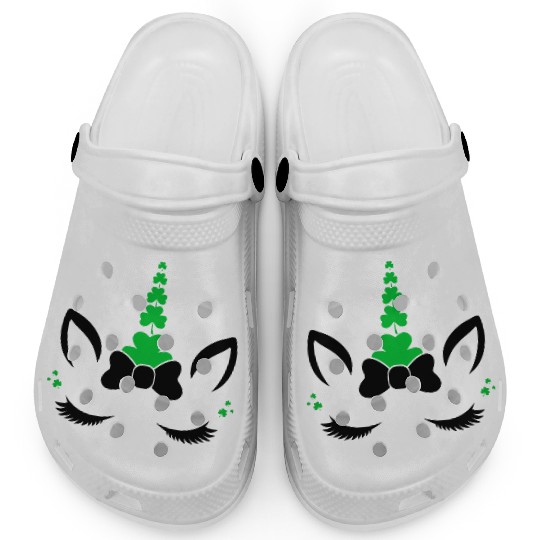 Vector Saint patrick s day unicorn design Clogs