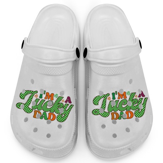 Im A Lucky Dad Sublimation Clogs