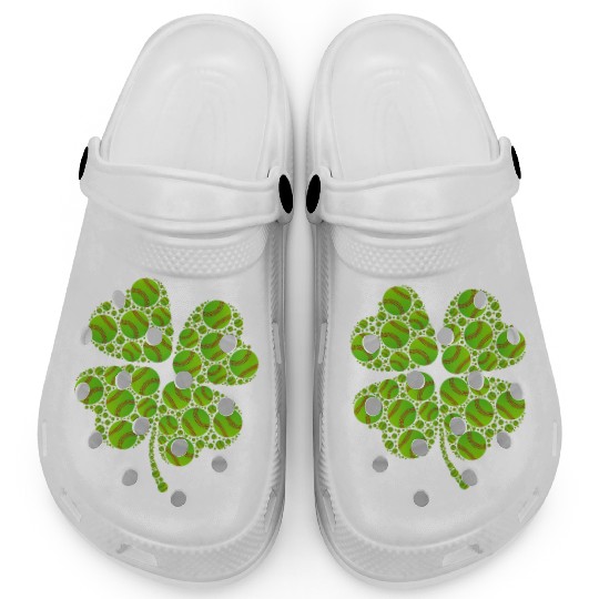 Baseball shamrock lucky charm baseball Clogs