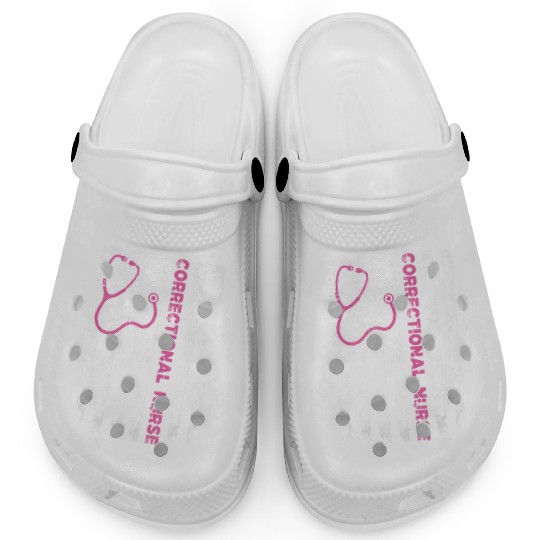 Correctional Nurse American flag US Stethoscope RN Clogs