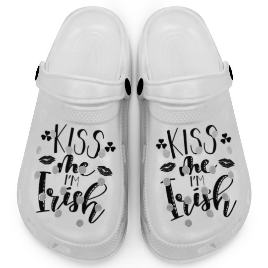 Kiss me Im Irish on Saint Patricks Day Clogs