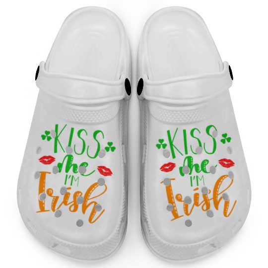 Kiss me Im Irish on Paddy Day Clogs