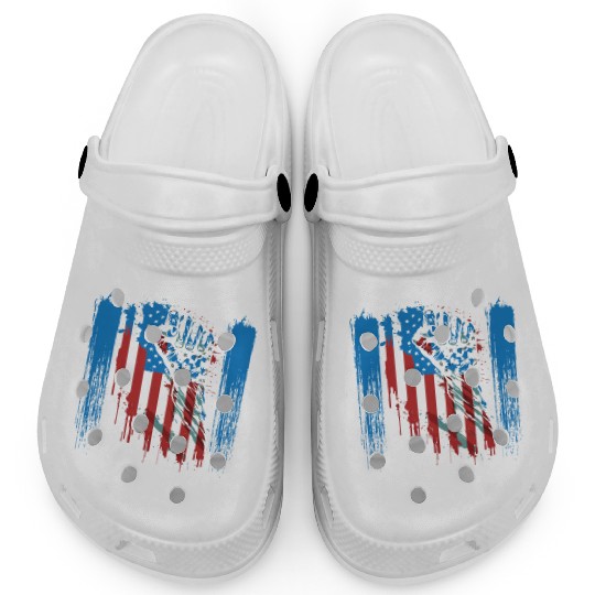 Salute The Flag Back The Badge Cop Law Enforcement Clogs