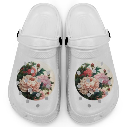 Peony flowers Clogs