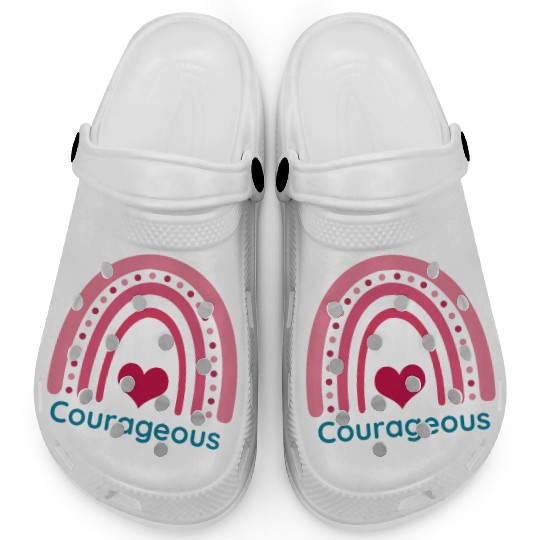 Courageous Viva Magenta Boho Rainbow Clogs