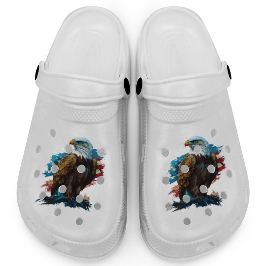 I Will Give Everything For US American Bald Eagle Clogs