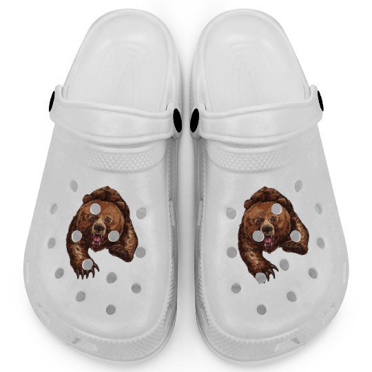 Bear attack tip Clogs Funny for men and women