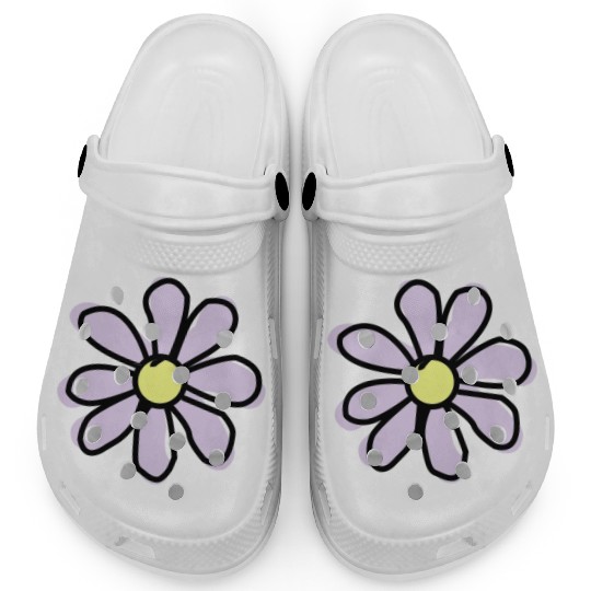 Lavender Flower Clogs