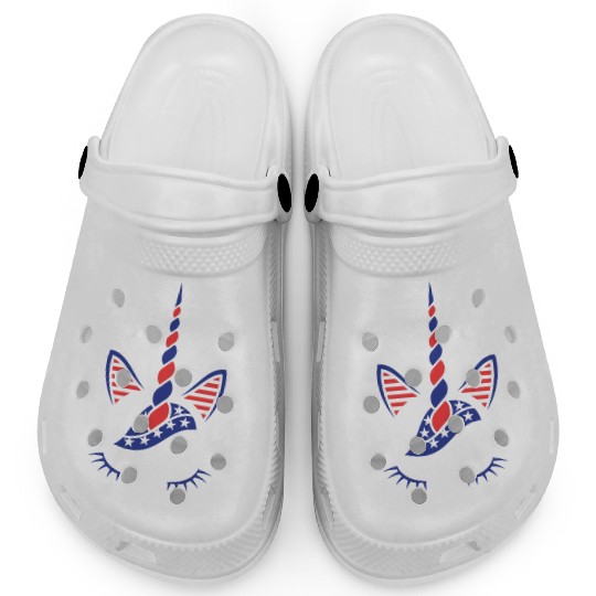 USA Flag Unicorn Sublimation Clogs