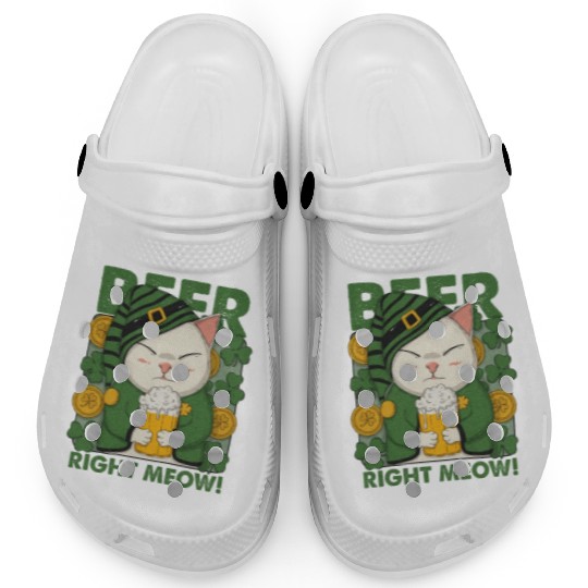 Beer Right Meow Clogs