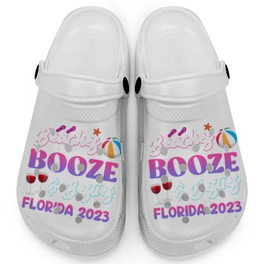 Beach Booze Besties Florida Vacation Spring Break Clogs