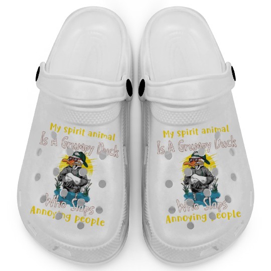 My Spirit animal Is A Grumpy Duck Clogs