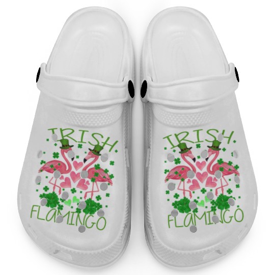 Irish Flamingo St Patrick's Day Clogs