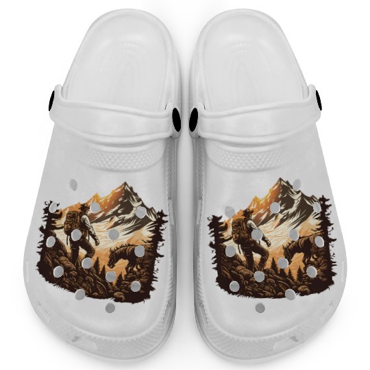 walking in mountains Clogs