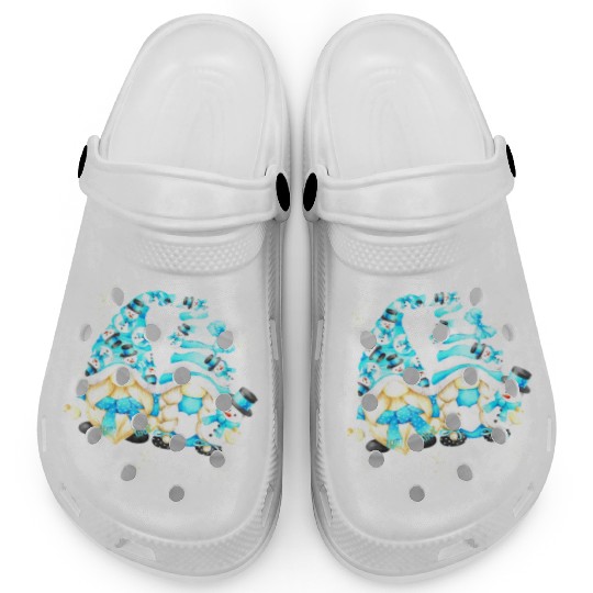 Funny Snowman Gnomies With Snowflakes Cute Winter Clogs