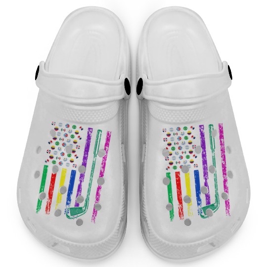 American Sports Flag Hispanic Heritage Month Golf Clogs