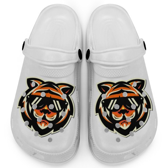 Cool Bengal Tiger with Sunglasses Clogs