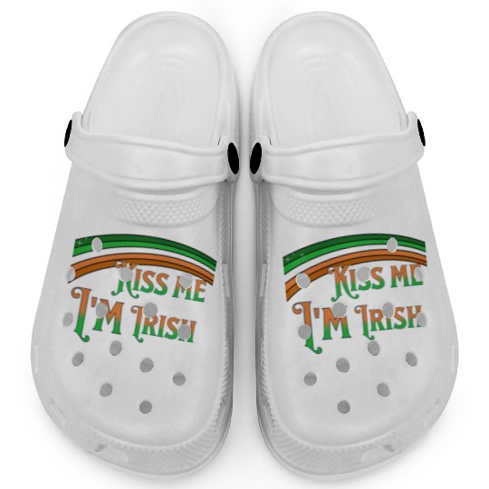 Kiss me Im Irish - Saint Patricks day Paddy's Day Clogs