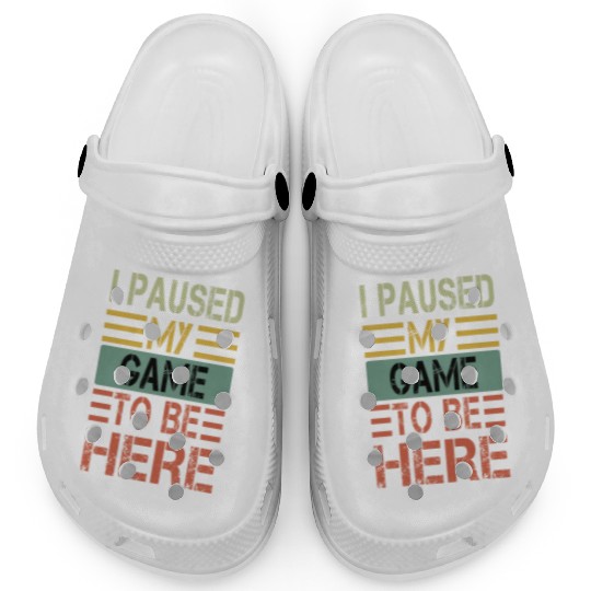 I PAUSED MY GAME TO BE HERE FUNNY Clogs