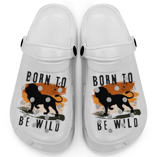 Born to be wild Lion Animal Design Clogs