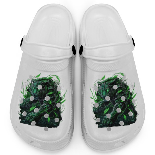Black & green liger products Clogs