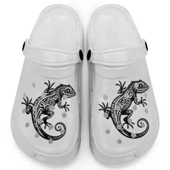 Cute T Tattoo Gecko On The Wall Clogs