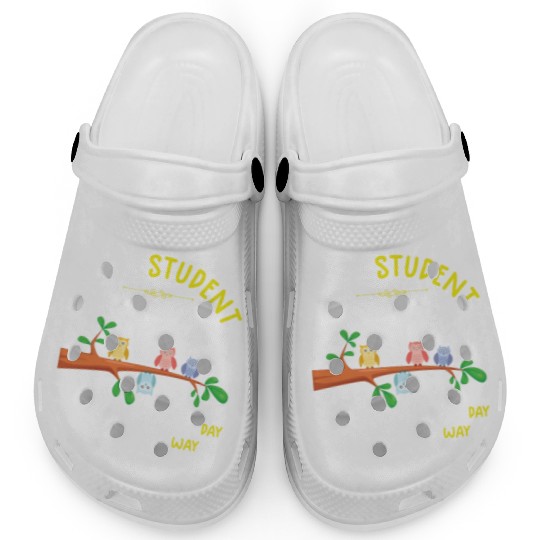 Every Student Can Learn Owl Quote Saying Teacher Clogs